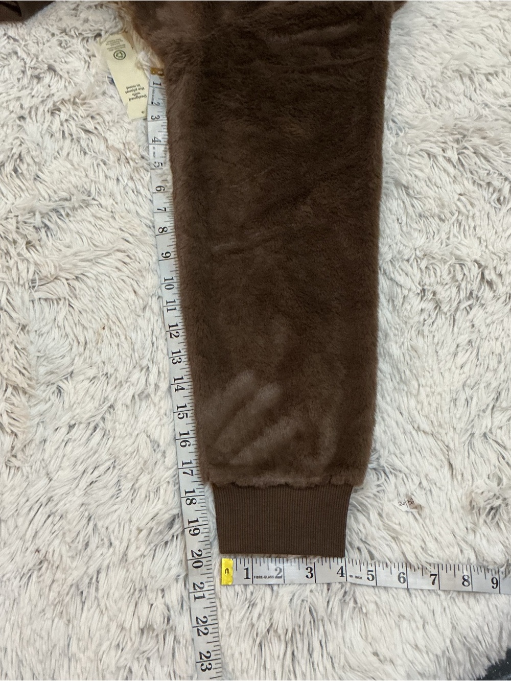 No Boundaries Plush Faux Fur Leopard Star Hoodie XL (16-18) Cozy chocolate Brown - Picture 11 of 12